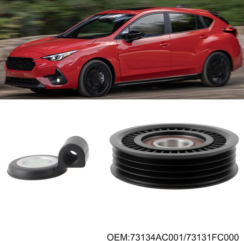 OTOTEC 1Pc Air Conditioner Belt Tensioner Pulley with Adjuster 73134AC001 73131FC000 Compatible with Subaru Impreza 1996-2007 - Image 2